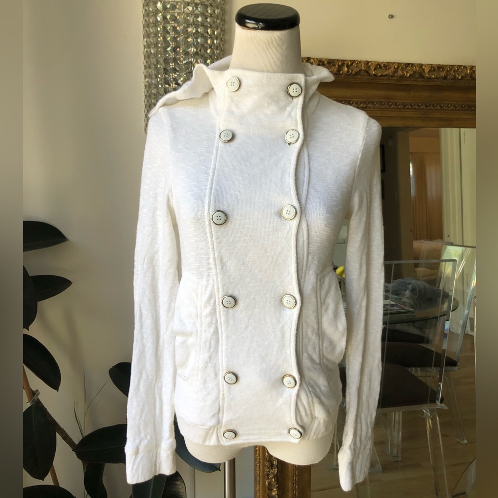 Tricky threads white sweater size small